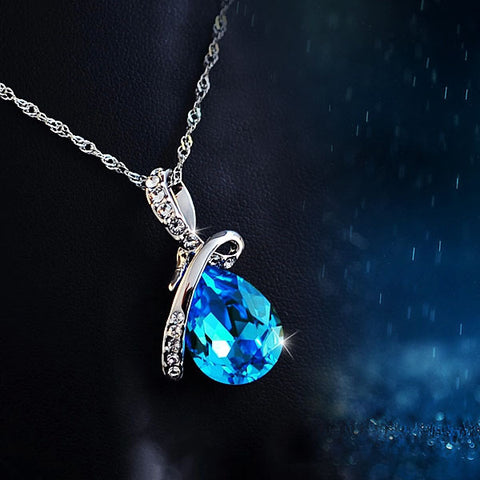 Blue Crystal Necklace