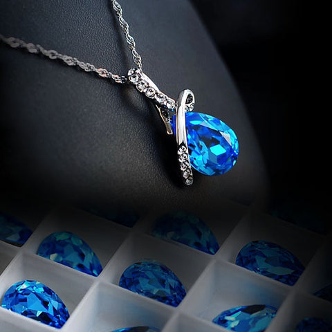 Blue Crystal Necklace